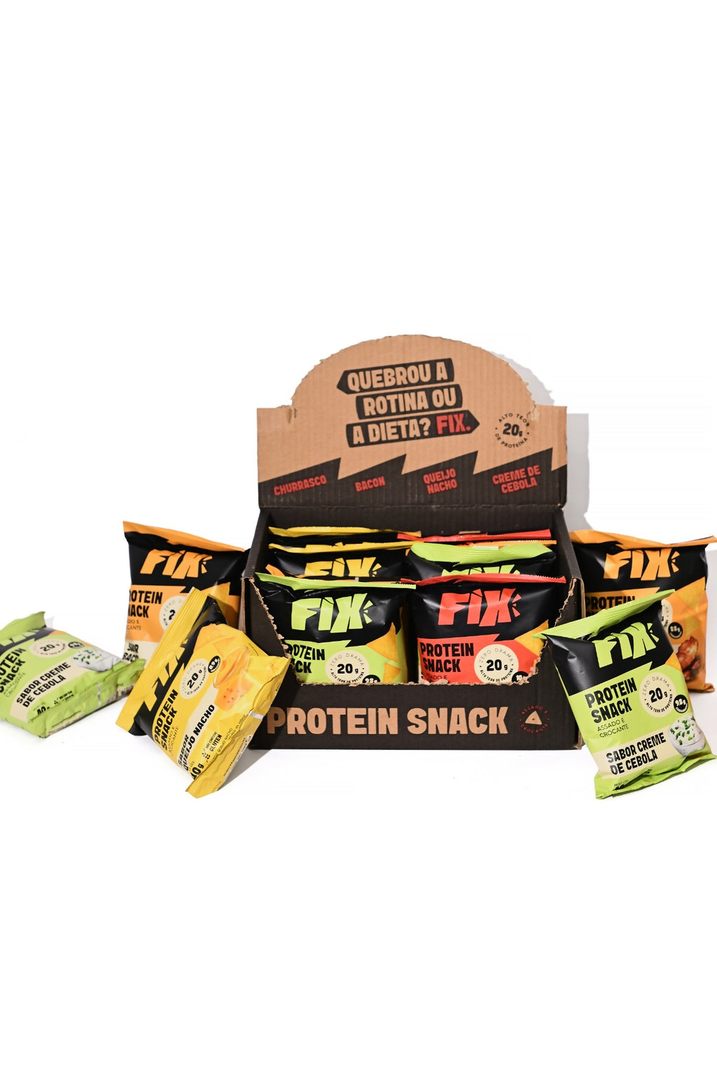 Caixa Mista Fix Snacks 04 Sabores x2 - 8 Unidades