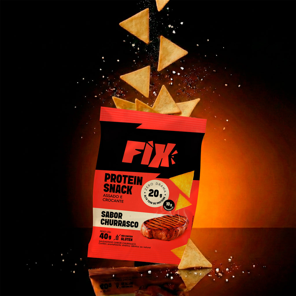 Fix Snacks 40g Churrasco - Caixa 8 Unidades
