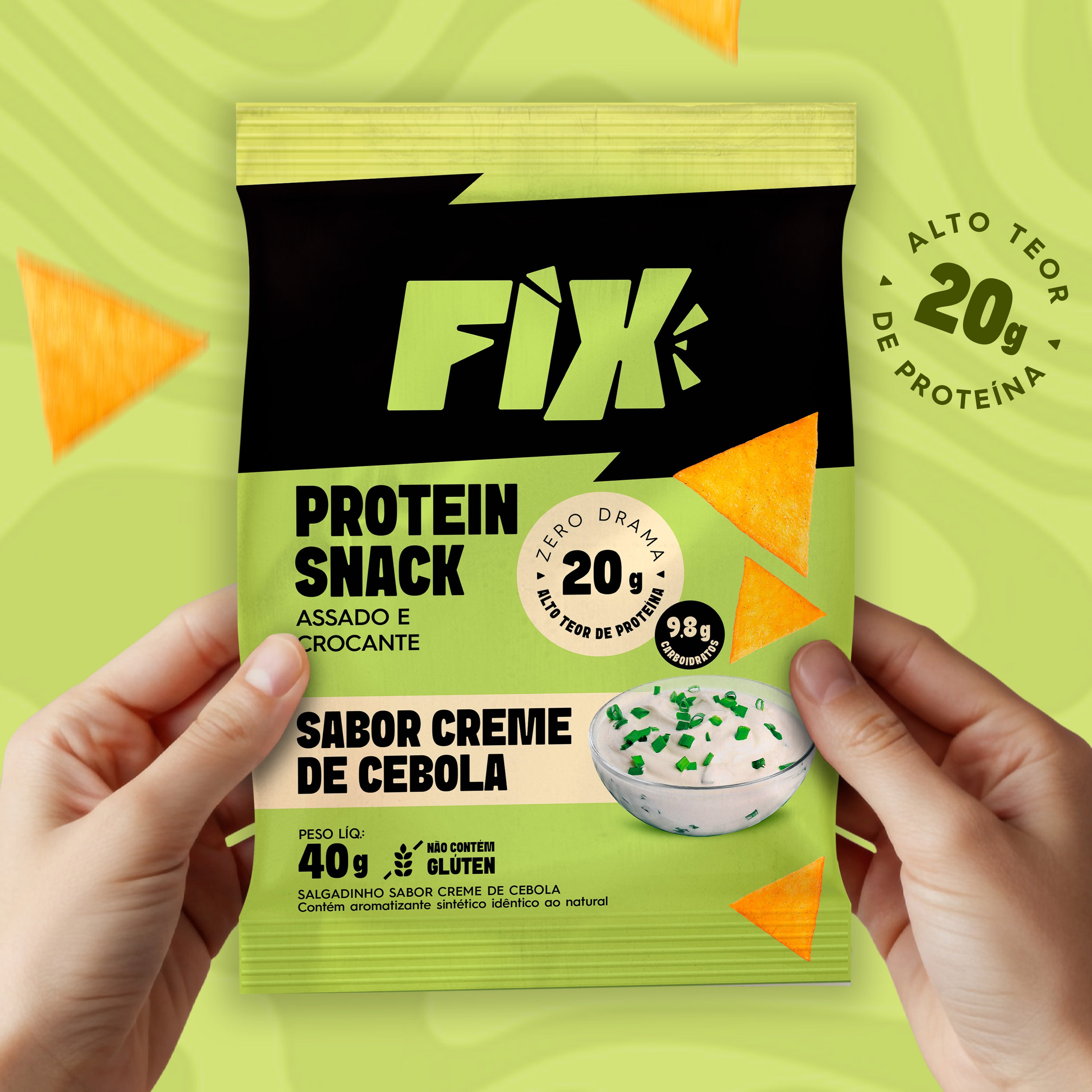 Fix Snacks 40g Creme de Cebola - 8 Unidades