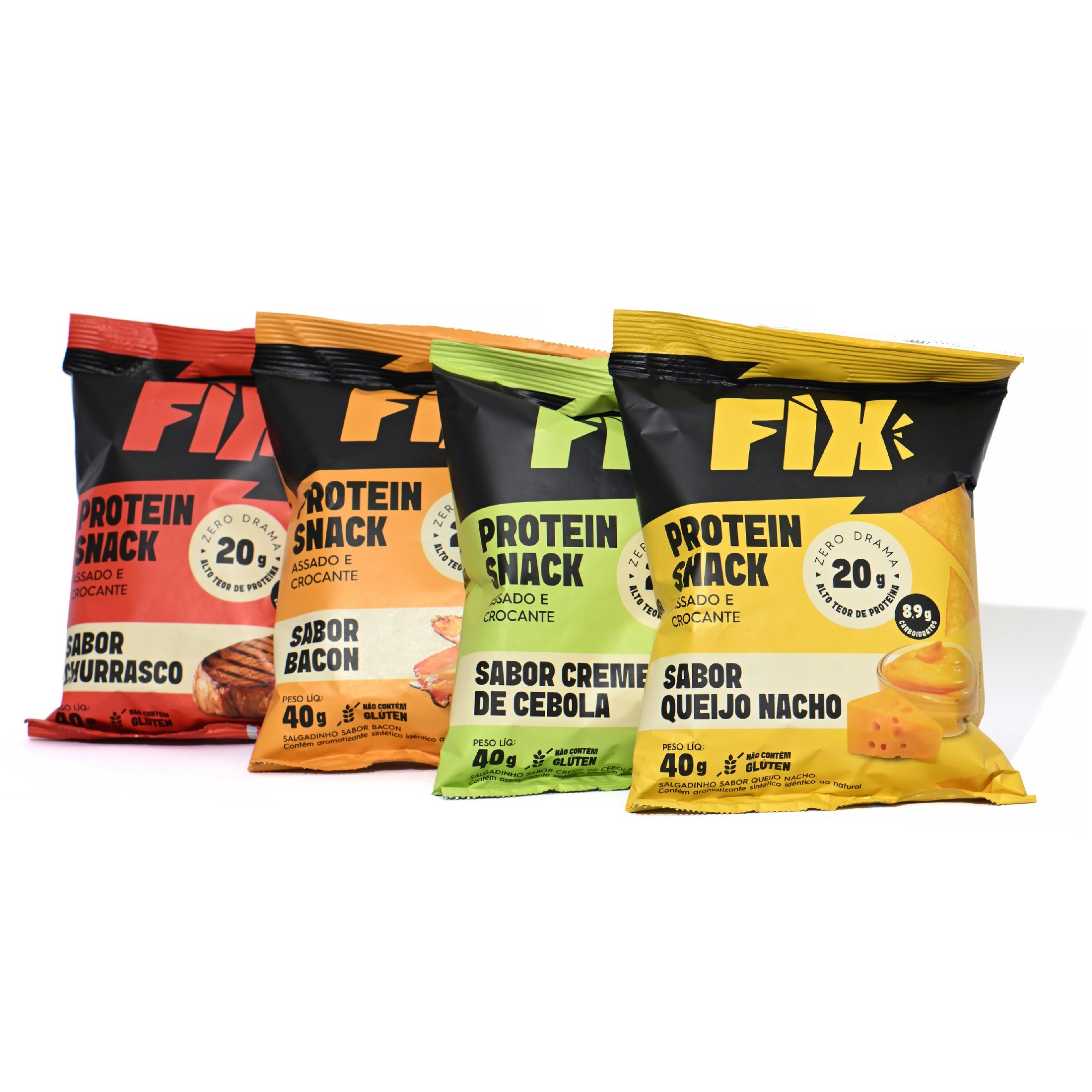 Kit Degustação 04 Unidades Fix Snacks Caixa Mista
