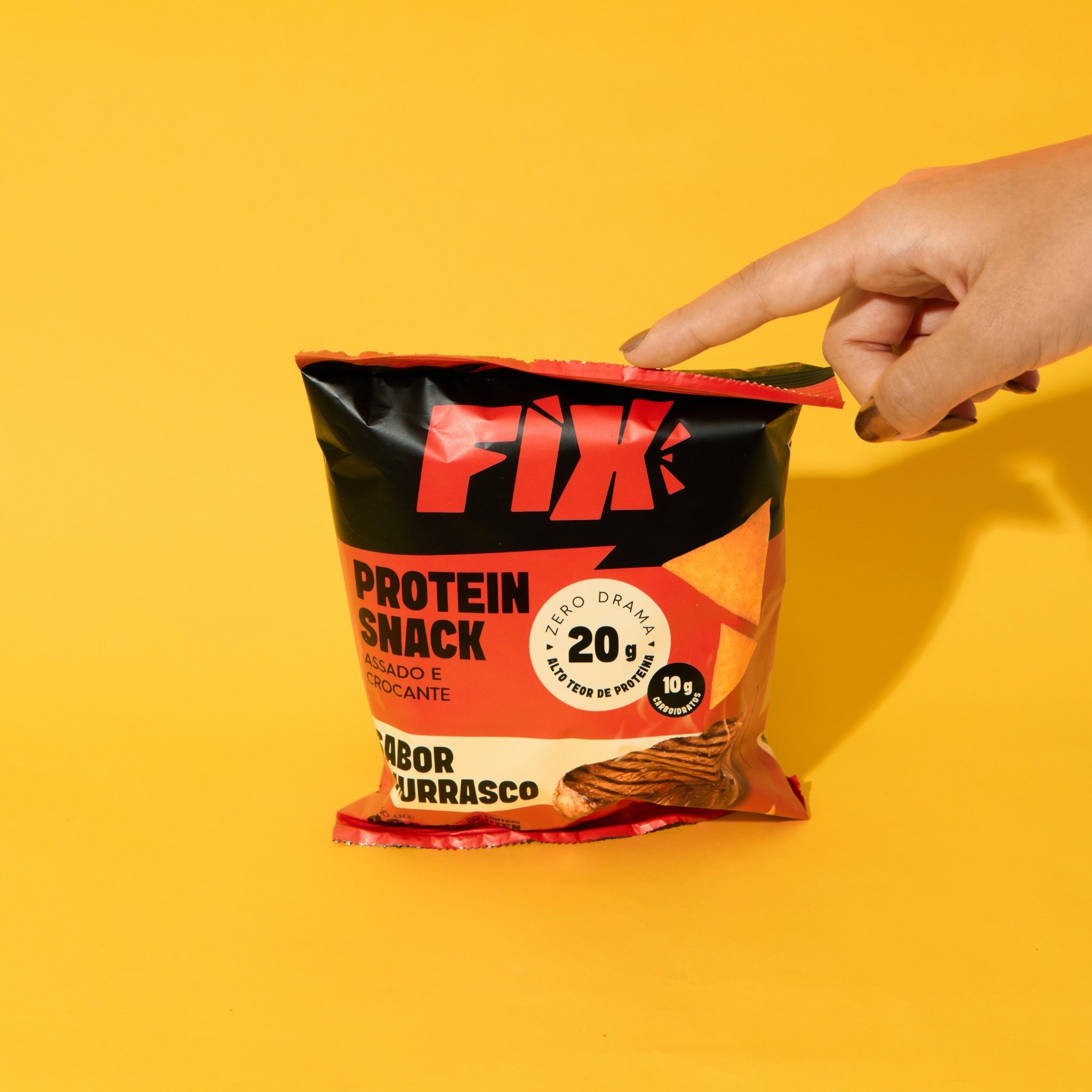 Fix Snacks 40g Churrasco - Caixa 8 Unidades