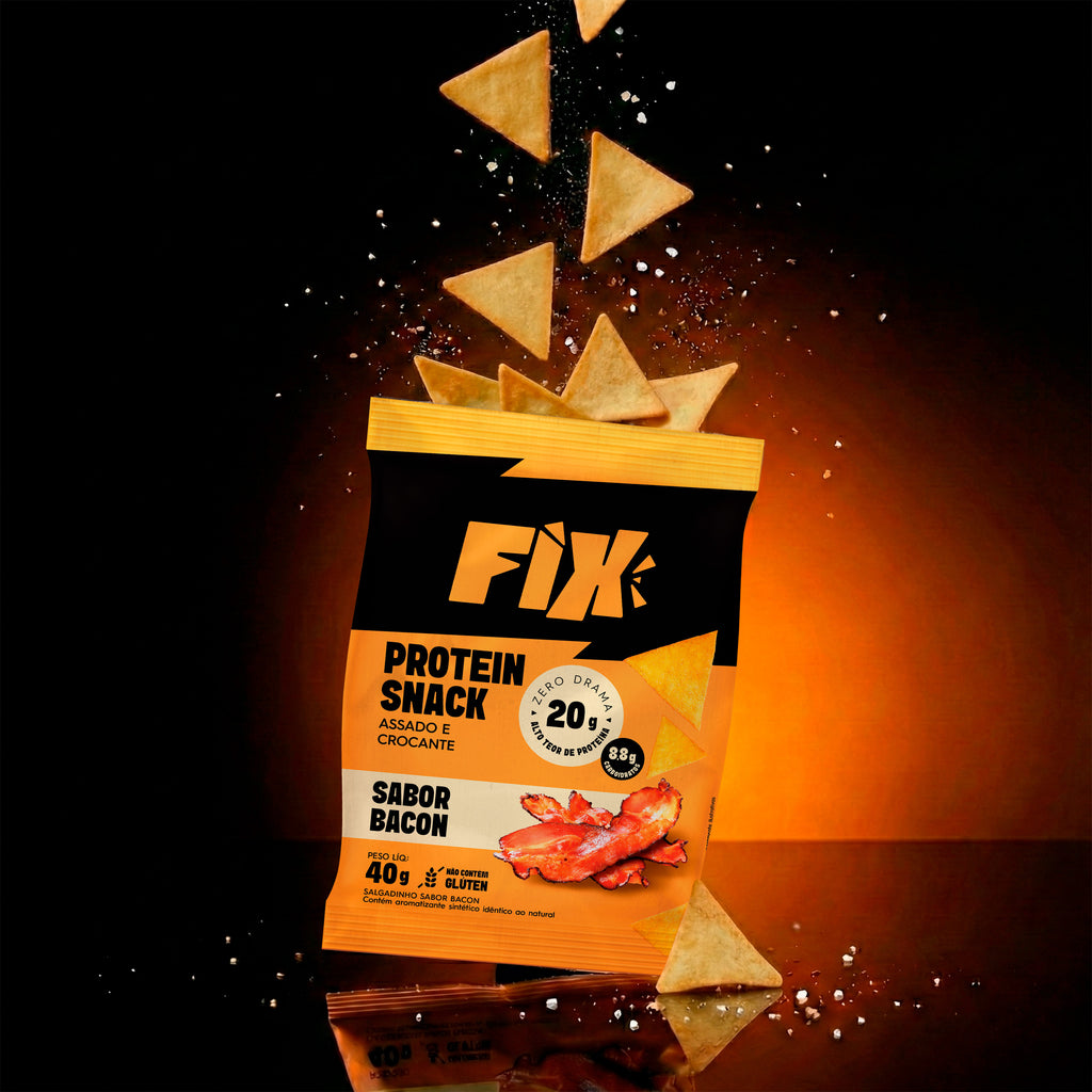 Fix Snacks 40g Bacon - Caixa 8 Unidades