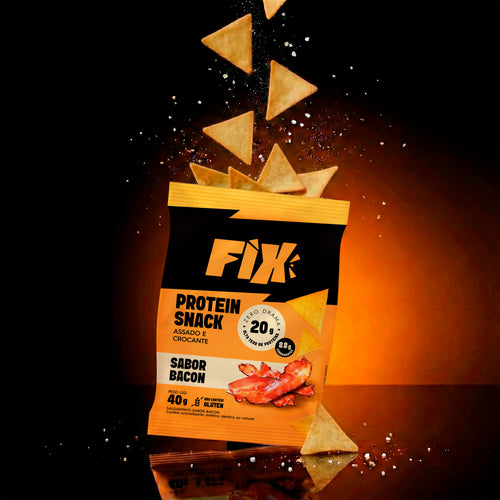 Fix Snacks 40g Bacon - Caixa 8 Unidades